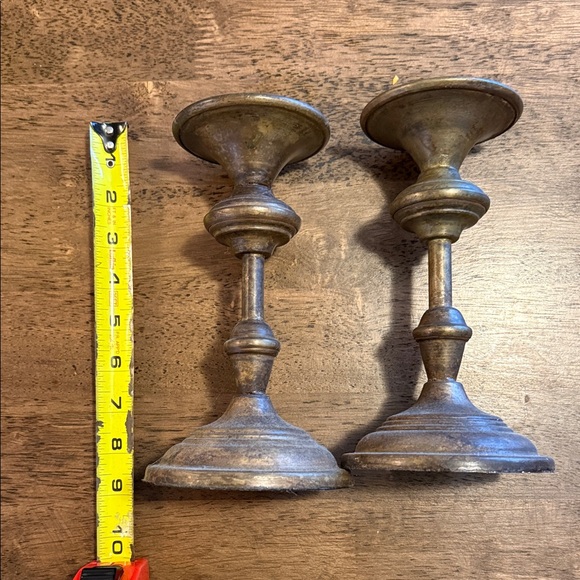Elegant Bronze Candle Holders - Picture 2 of 3